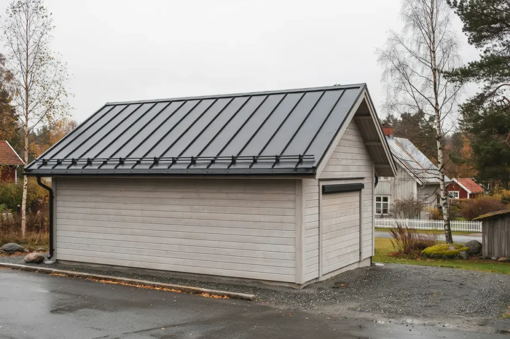 pl ttaksrenovering p garagebyggnad i bergn set norrland